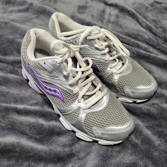 Saucony Shoes - Saucony Women's Athletic Shoes in Silver and Purple